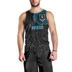 Personalized Port Adelaide Power Polynesian Men Tank Top Tribal Chest and Sleeve Tattoo Heritage Warrior