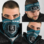 Personalized Port Adelaide Power Polynesian Neck Gaiter Tribal Chest and Sleeve Tattoo Heritage Warrior
