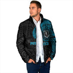 Personalized Port Adelaide Power Polynesian Padded Jacket Tribal Chest and Sleeve Tattoo Heritage Warrior