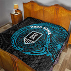 Personalized Port Adelaide Power Polynesian Quilt Tribal Chest and Sleeve Tattoo Heritage Warrior