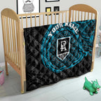 Personalized Port Adelaide Power Polynesian Quilt Tribal Chest and Sleeve Tattoo Heritage Warrior