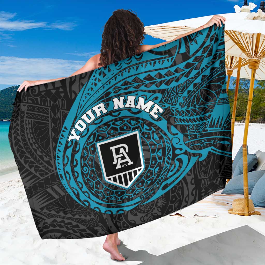Personalized Port Adelaide Power Polynesian Sarong Tribal Chest and Sleeve Tattoo Heritage Warrior