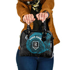 Personalized Port Adelaide Power Polynesian Shoulder Handbag Tribal Chest and Sleeve Tattoo Heritage Warrior