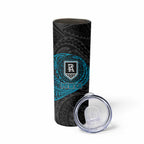 Personalized Port Adelaide Power Polynesian Skinny Tumbler Tribal Chest and Sleeve Tattoo Heritage Warrior