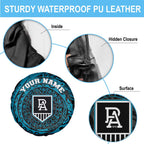Personalized Port Adelaide Power Polynesian Spare Tire Cover Tribal Chest and Sleeve Tattoo Heritage Warrior