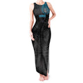 Personalized Port Adelaide Power Polynesian Tank Maxi Dress Tribal Chest and Sleeve Tattoo Heritage Warrior