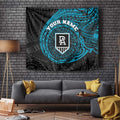 Personalized Port Adelaide Power Polynesian Tapestry Tribal Chest and Sleeve Tattoo Heritage Warrior