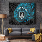 Personalized Port Adelaide Power Polynesian Tapestry Tribal Chest and Sleeve Tattoo Heritage Warrior