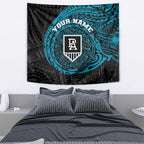 Personalized Port Adelaide Power Polynesian Tapestry Tribal Chest and Sleeve Tattoo Heritage Warrior