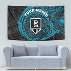 Personalized Port Adelaide Power Polynesian Tapestry Tribal Chest and Sleeve Tattoo Heritage Warrior