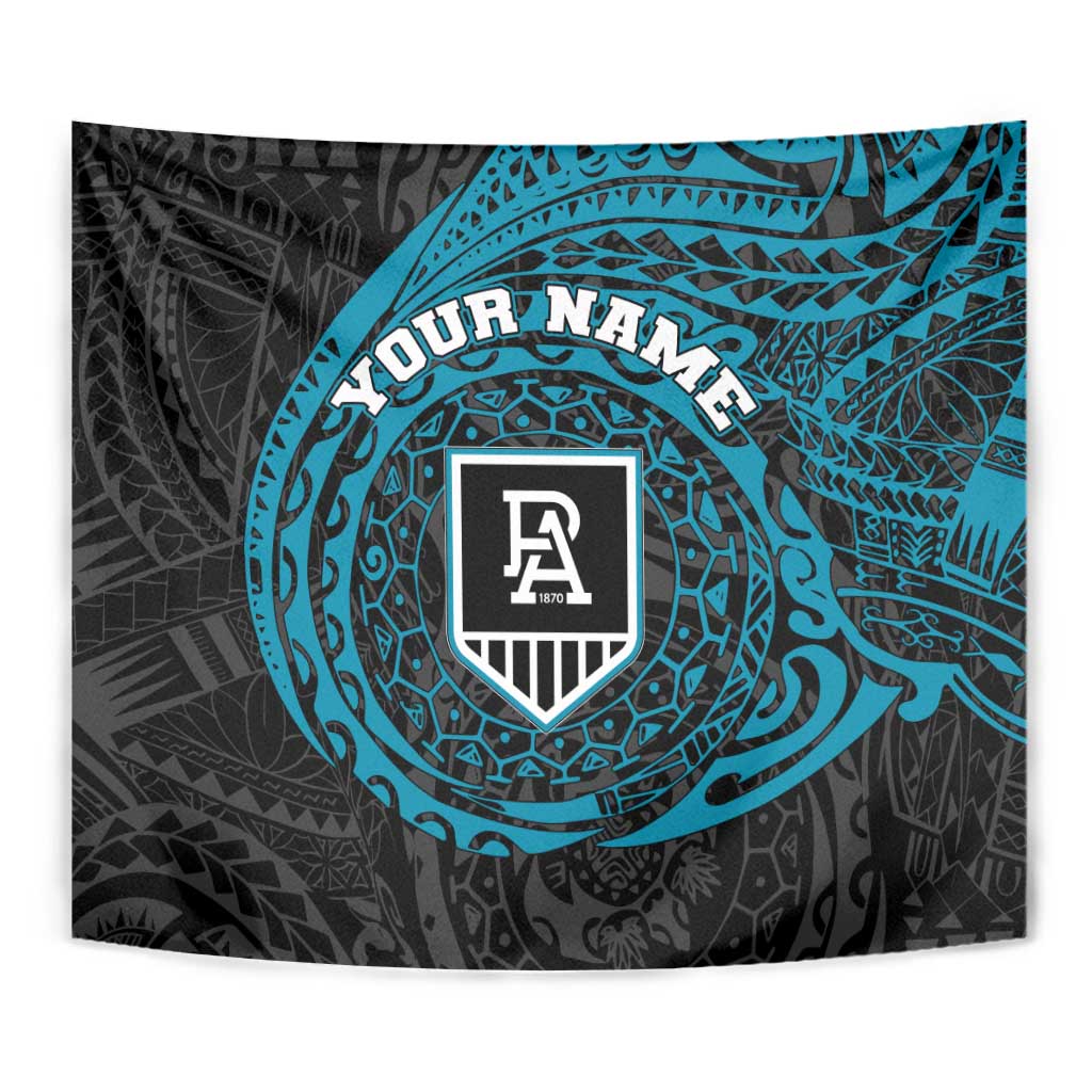 Personalized Port Adelaide Power Polynesian Tapestry Tribal Chest and Sleeve Tattoo Heritage Warrior