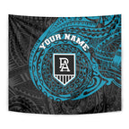 Personalized Port Adelaide Power Polynesian Tapestry Tribal Chest and Sleeve Tattoo Heritage Warrior