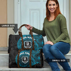 Personalized Port Adelaide Power Polynesian Travel Bag Tribal Chest and Sleeve Tattoo Heritage Warrior