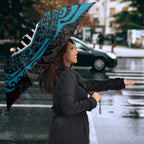 Personalized Port Adelaide Power Polynesian Umbrella Tribal Chest and Sleeve Tattoo Heritage Warrior