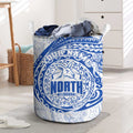 Personalized North Melbourne Kangaroos Polynesian Laundry Basket Tribal Chest and Sleeve Tattoo Heritage Warrior