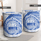 Personalized North Melbourne Kangaroos Polynesian Laundry Basket Tribal Chest and Sleeve Tattoo Heritage Warrior