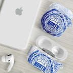 Personalized North Melbourne Kangaroos Polynesian AirPods Case Tribal Chest and Sleeve Tattoo Heritage Warrior