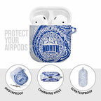 Personalized North Melbourne Kangaroos Polynesian AirPods Case Tribal Chest and Sleeve Tattoo Heritage Warrior