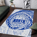 Personalized North Melbourne Kangaroos Polynesian Area Rug Tribal Chest and Sleeve Tattoo Heritage Warrior