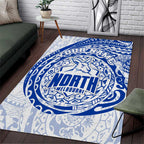 Personalized North Melbourne Kangaroos Polynesian Area Rug Tribal Chest and Sleeve Tattoo Heritage Warrior