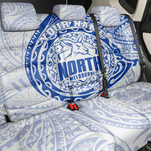 Personalized North Melbourne Kangaroos Polynesian Back Car Seat Cover Tribal Chest and Sleeve Tattoo Heritage Warrior
