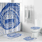 Personalized North Melbourne Kangaroos Polynesian Bathroom Set Tribal Chest and Sleeve Tattoo Heritage Warrior