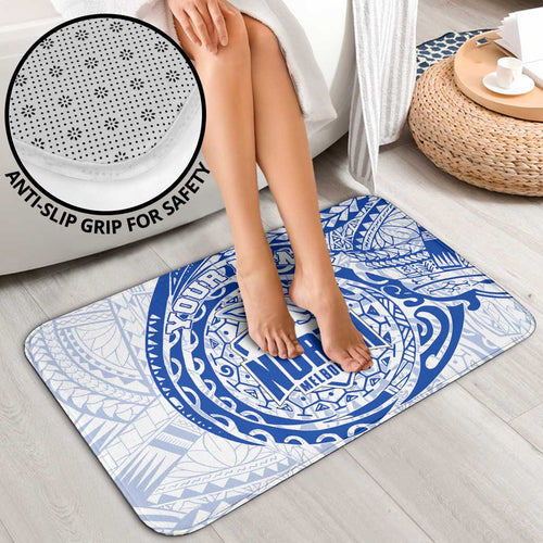 Personalized North Melbourne Kangaroos Polynesian Bathroom Set Tribal Chest and Sleeve Tattoo Heritage Warrior