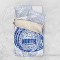 Personalized North Melbourne Kangaroos Polynesian Bedding Set Tribal Chest and Sleeve Tattoo Heritage Warrior