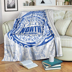 Personalized North Melbourne Kangaroos Polynesian Blanket Tribal Chest and Sleeve Tattoo Heritage Warrior