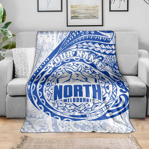 Personalized North Melbourne Kangaroos Polynesian Blanket Tribal Chest and Sleeve Tattoo Heritage Warrior