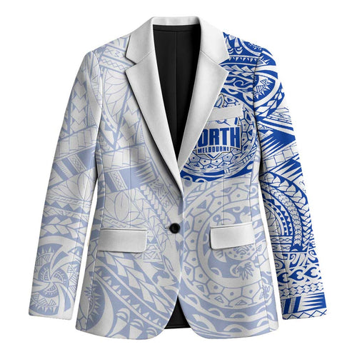 Personalized North Melbourne Kangaroos Polynesian Blazer Tribal Chest and Sleeve Tattoo Heritage Warrior