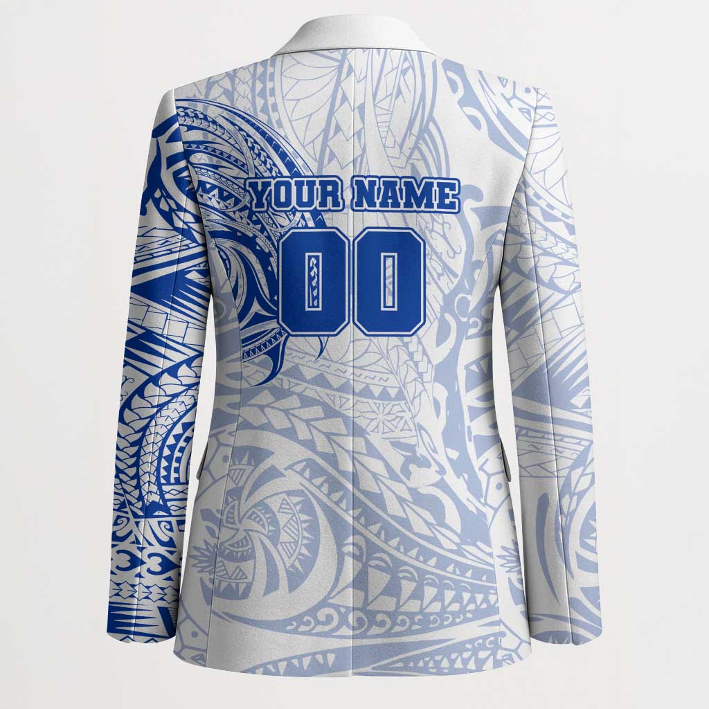 Personalized North Melbourne Kangaroos Polynesian Blazer Tribal Chest and Sleeve Tattoo Heritage Warrior
