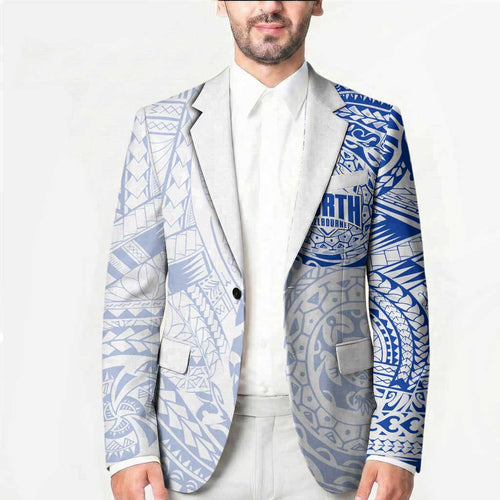 Personalized North Melbourne Kangaroos Polynesian Blazer Tribal Chest and Sleeve Tattoo Heritage Warrior