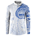 Personalized North Melbourne Kangaroos Polynesian Button Sweatshirt Tribal Chest and Sleeve Tattoo Heritage Warrior