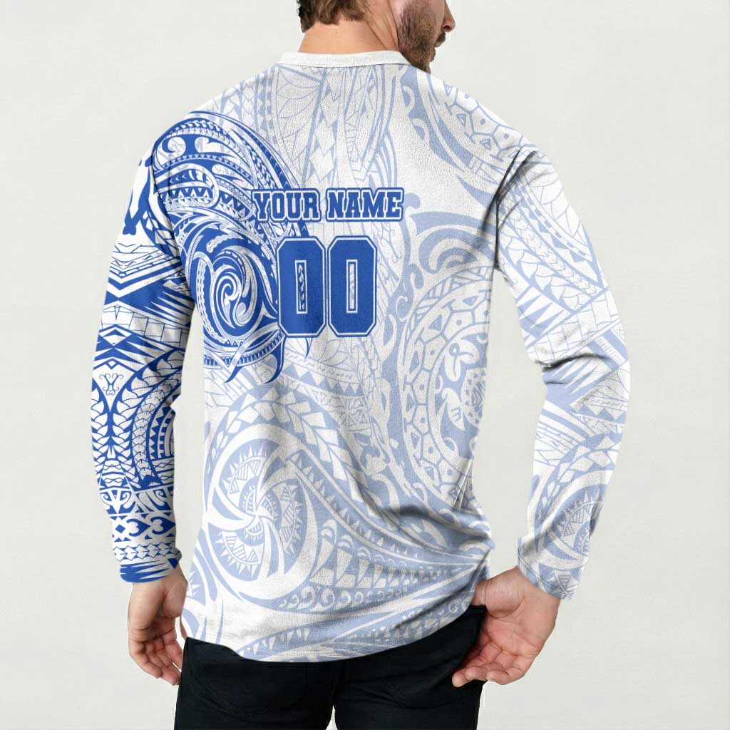 Personalized North Melbourne Kangaroos Polynesian Button Sweatshirt Tribal Chest and Sleeve Tattoo Heritage Warrior