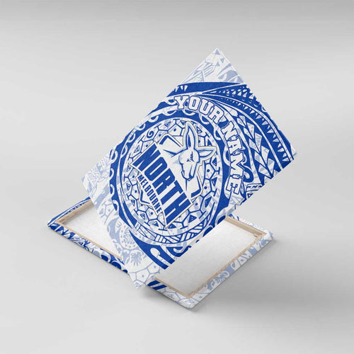 Personalized North Melbourne Kangaroos Polynesian Canvas Wall Art Tribal Chest and Sleeve Tattoo Heritage Warrior