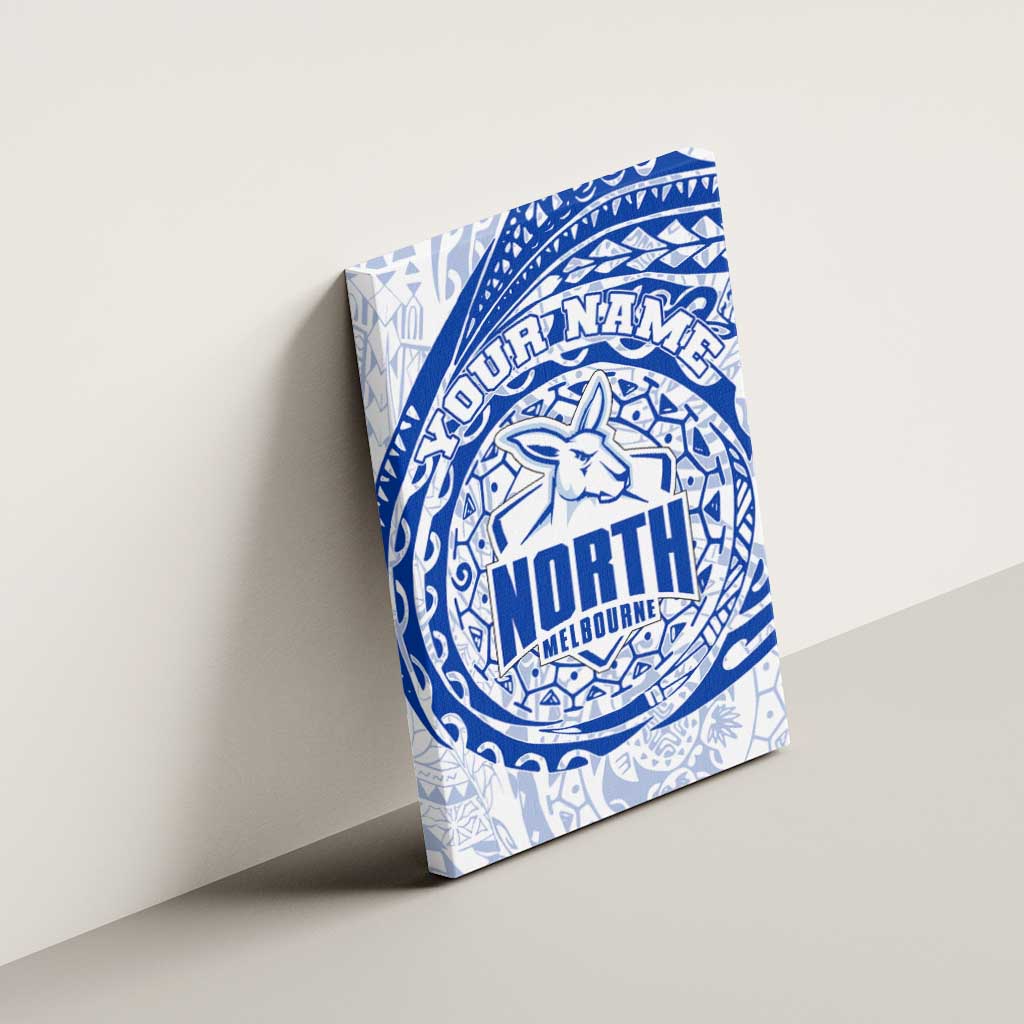 Personalized North Melbourne Kangaroos Polynesian Canvas Wall Art Tribal Chest and Sleeve Tattoo Heritage Warrior