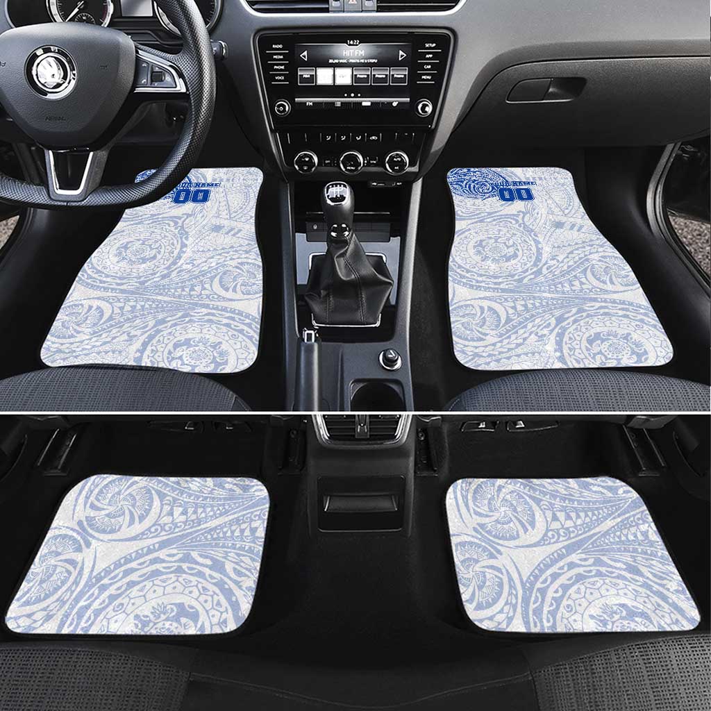 Personalized North Melbourne Kangaroos Polynesian Car Mats Tribal Chest and Sleeve Tattoo Heritage Warrior