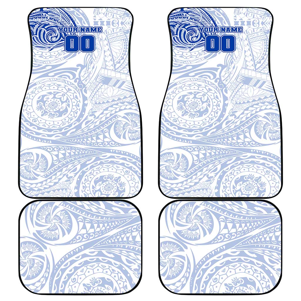 Personalized North Melbourne Kangaroos Polynesian Car Mats Tribal Chest and Sleeve Tattoo Heritage Warrior