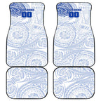 Personalized North Melbourne Kangaroos Polynesian Car Mats Tribal Chest and Sleeve Tattoo Heritage Warrior