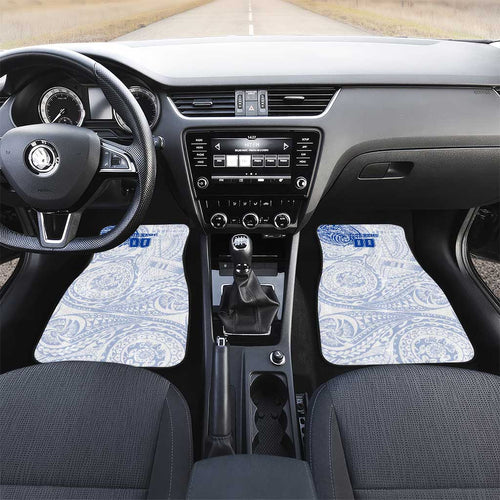 Personalized North Melbourne Kangaroos Polynesian Car Mats Tribal Chest and Sleeve Tattoo Heritage Warrior
