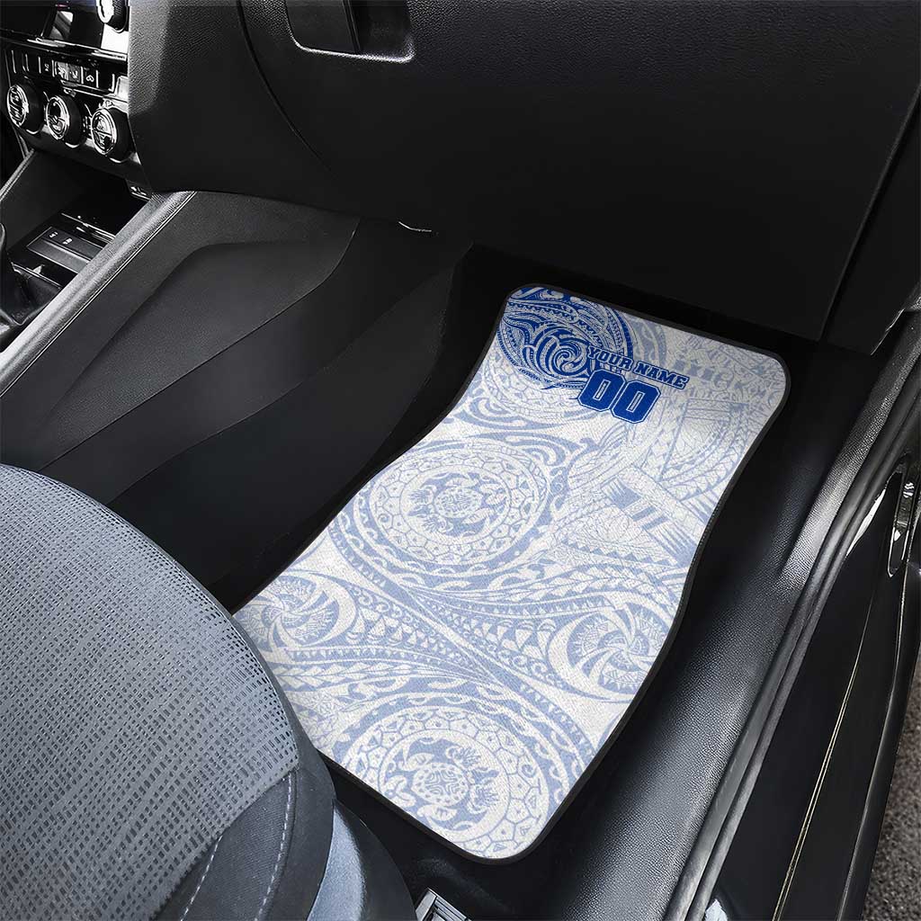 Personalized North Melbourne Kangaroos Polynesian Car Mats Tribal Chest and Sleeve Tattoo Heritage Warrior