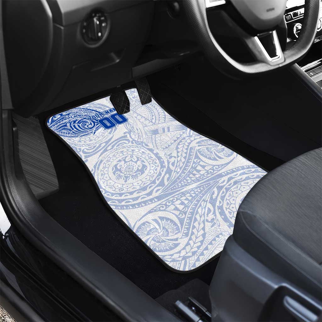 Personalized North Melbourne Kangaroos Polynesian Car Mats Tribal Chest and Sleeve Tattoo Heritage Warrior
