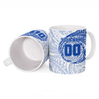 Personalized North Melbourne Kangaroos Polynesian Ceramic Mug Tribal Chest and Sleeve Tattoo Heritage Warrior