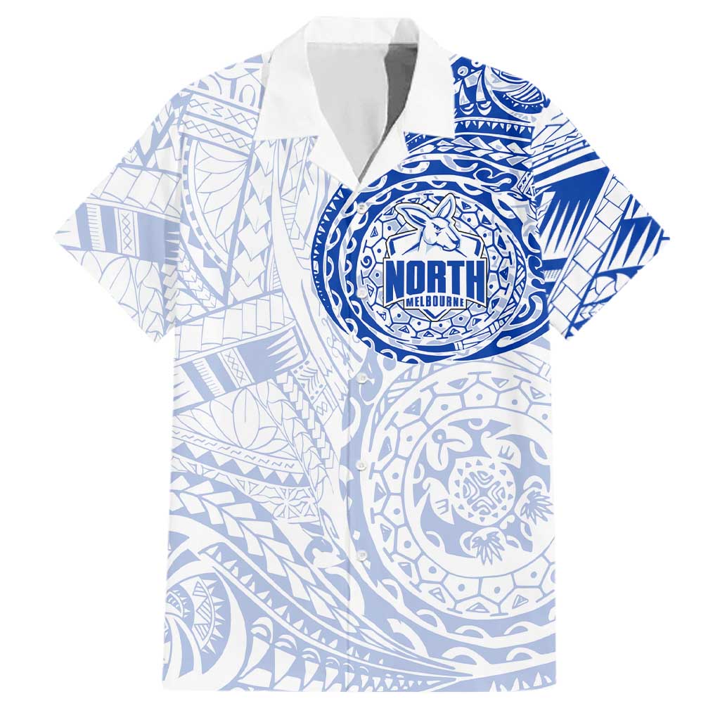 Personalized North Melbourne Kangaroos Polynesian Family Matching Mermaid Dress and Hawaiian Shirt Tribal Chest and Sleeve Tattoo Heritage Warrior
