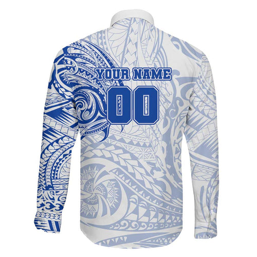 Personalized North Melbourne Kangaroos Polynesian Family Matching Puletasi and Hawaiian Shirt Tribal Chest and Sleeve Tattoo Heritage Warrior