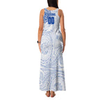 Personalized North Melbourne Kangaroos Polynesian Family Matching Tank Maxi Dress and Hawaiian Shirt Tribal Chest and Sleeve Tattoo Heritage Warrior