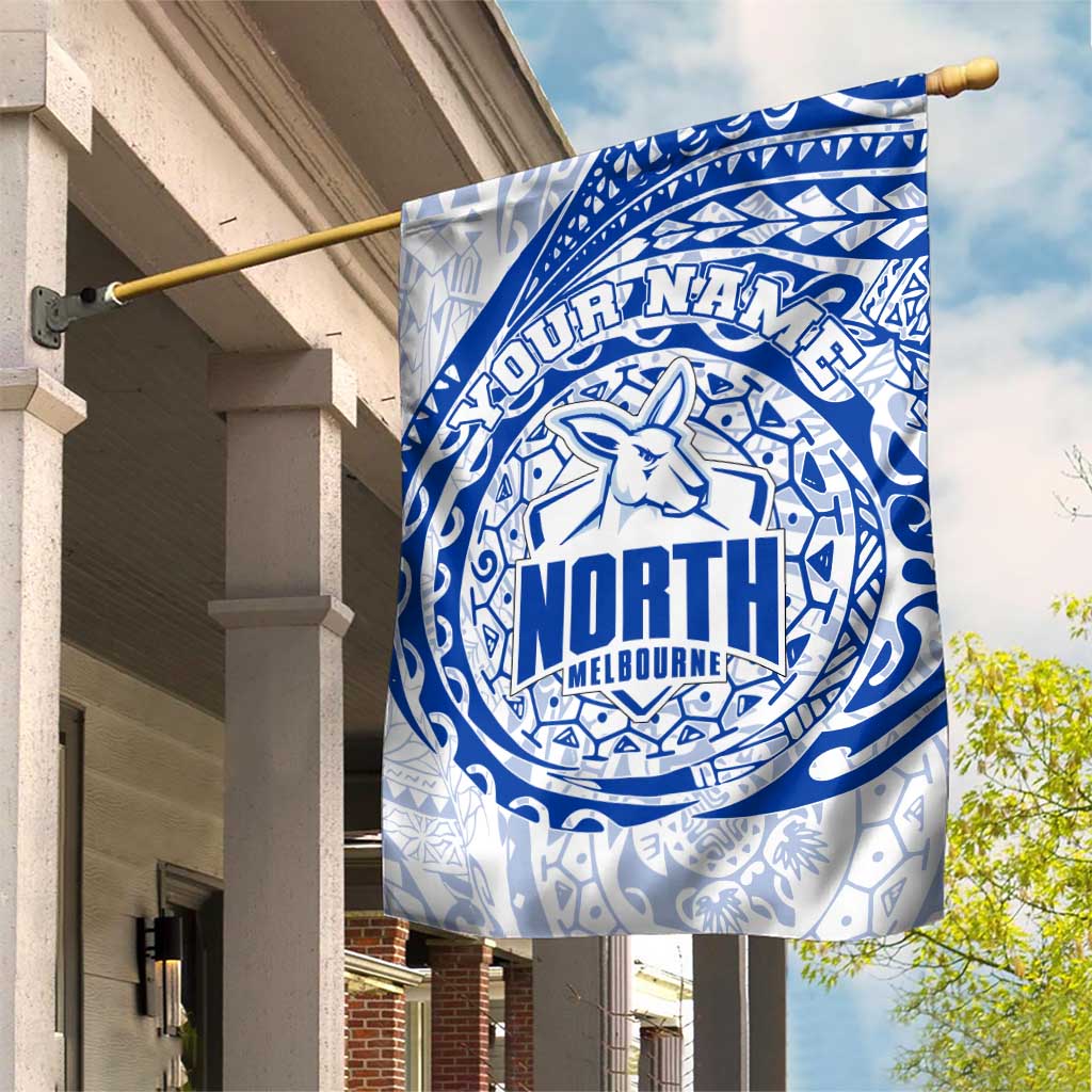 Personalized North Melbourne Kangaroos Polynesian Garden Flag Tribal Chest and Sleeve Tattoo Heritage Warrior