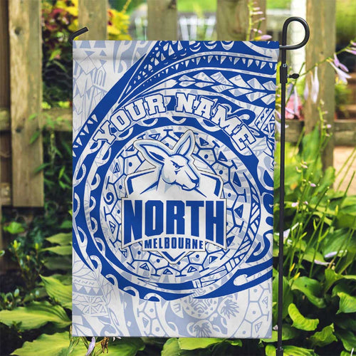 Personalized North Melbourne Kangaroos Polynesian Garden Flag Tribal Chest and Sleeve Tattoo Heritage Warrior