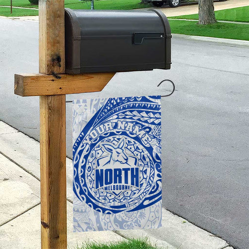 Personalized North Melbourne Kangaroos Polynesian Garden Flag Tribal Chest and Sleeve Tattoo Heritage Warrior